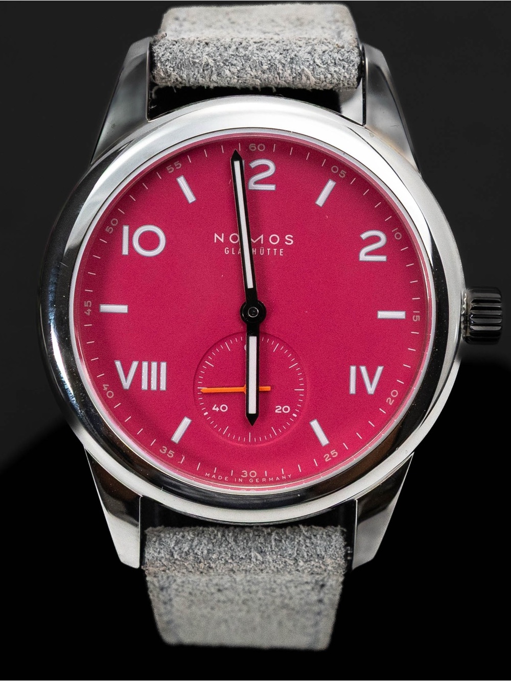 NOMOS Club Campus Deep Pink 36mm, Ref 711, Manual Wind, Worn Twice, FULL SET